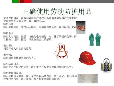 企业生产安全知识培训 劳动保护用品（PPE）